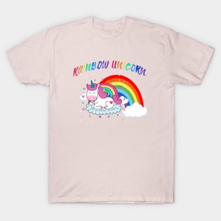 Rainbow Unicorn Cute Lover T-Shirt